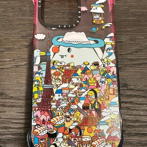 Casetify iphone 14 ProMax Mag Safe case with crossbody strap Fuji mountain Japan